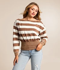 Boatneck Striped Top