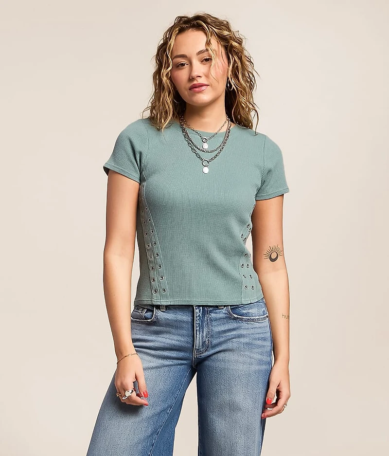 Waffle Knit Top