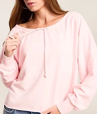 Cinch Tie Boatneck Pullover