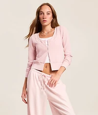 Waffle Knit Cardigan