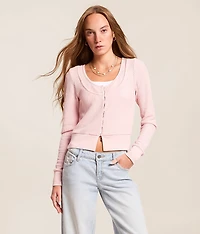 Waffle Knit Cardigan
