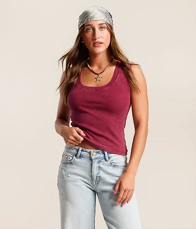 Washed Two Way Tank Top