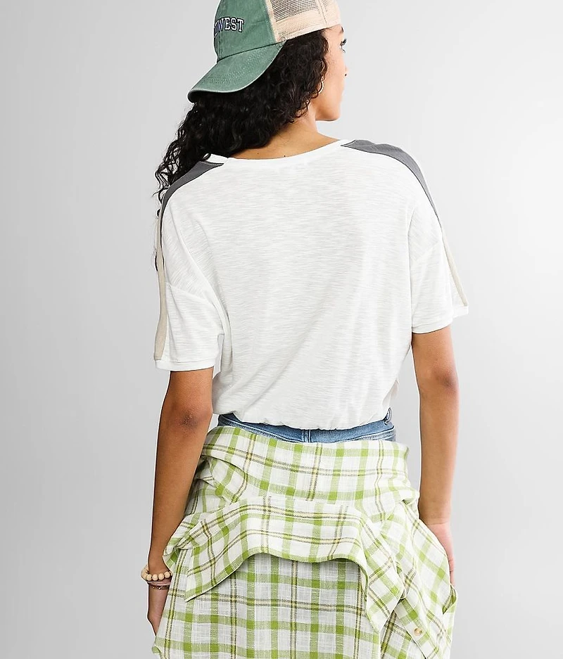 Color Block Cropped Top
