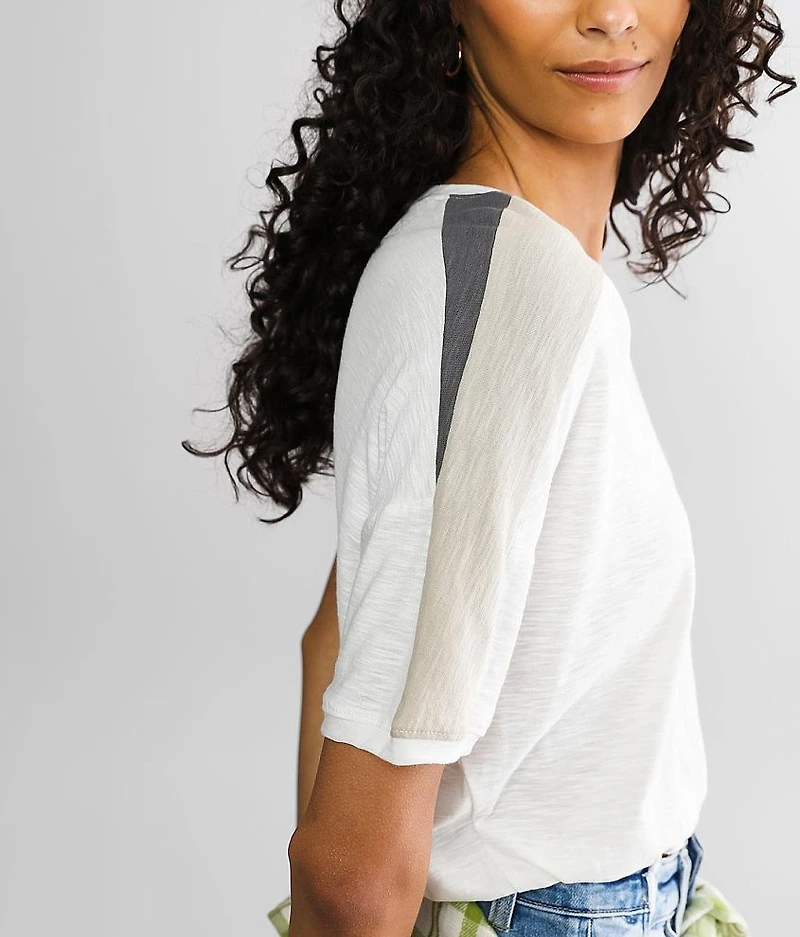 Color Block Cropped Top