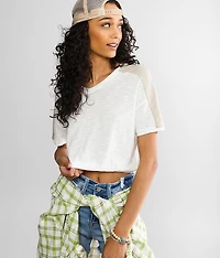 Color Block Cropped Top