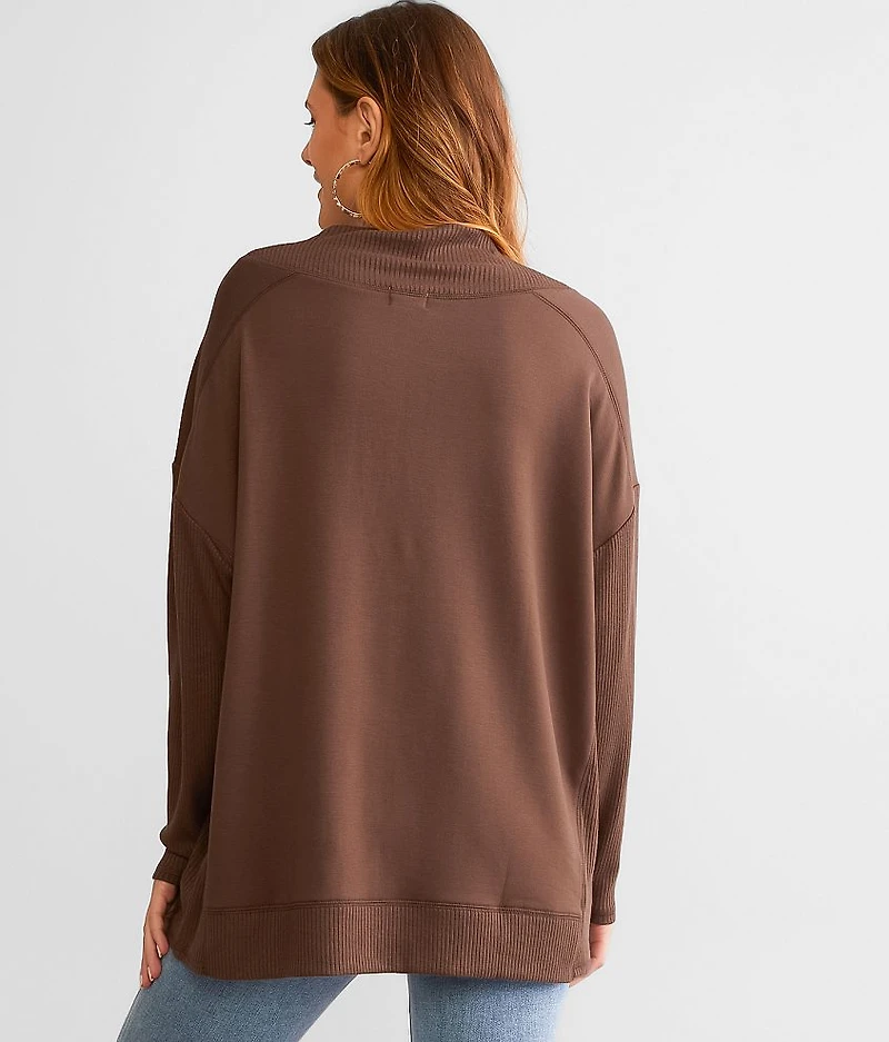 Pieced Rib Knit Top