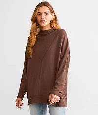 Pieced Rib Knit Top