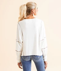 Contrast Stitch Top