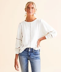 Contrast Stitch Top