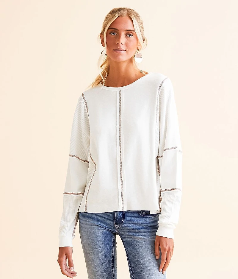 Contrast Stitch Top