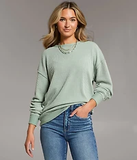 Reversible Ribbed Knit Top