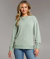 Reversible Ribbed Knit Top