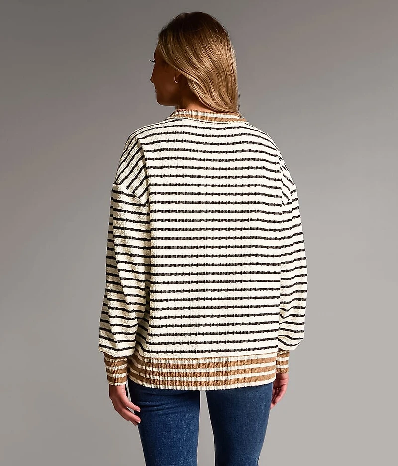 Striped Half Zip Pullover