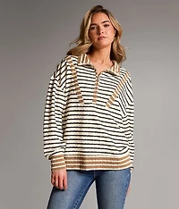 Striped Half Zip Pullover