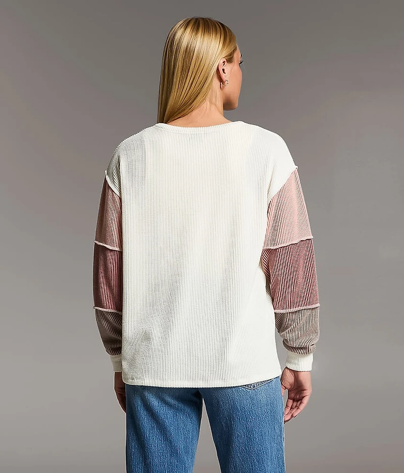 Textured Henley Top