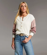 Textured Henley Top