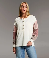 Textured Henley Top