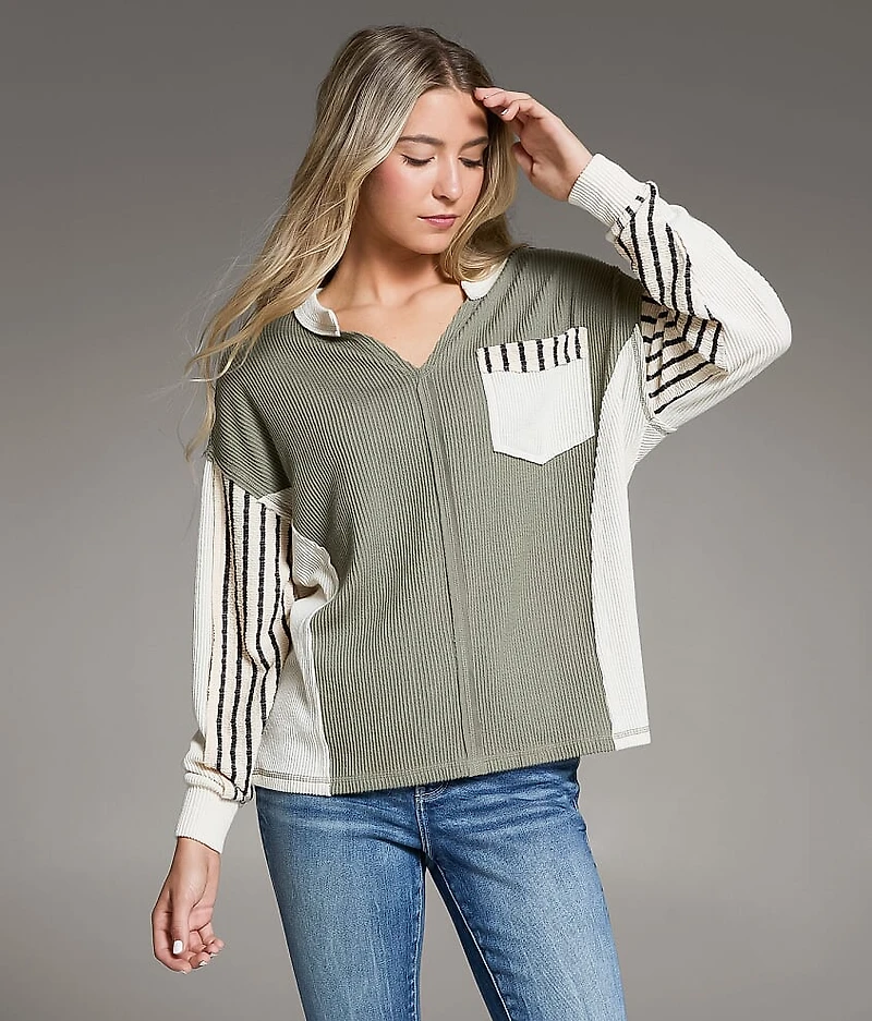 Textured Stripe Top
