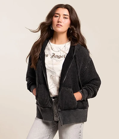 Waffle Knit Hoodie