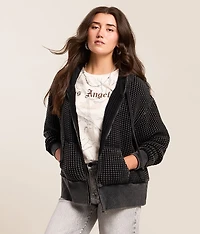 Waffle Knit Hoodie