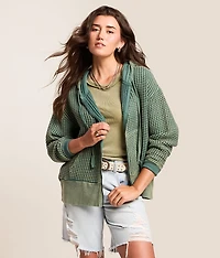 Waffle Knit Hoodie
