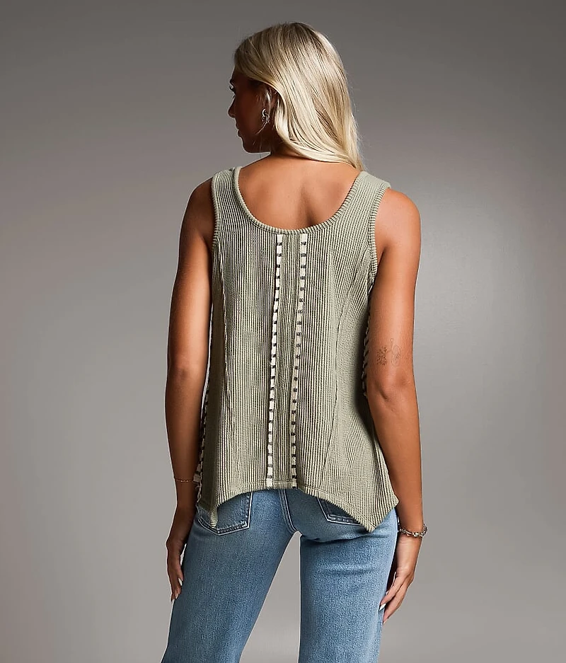 Pieced Stripe Tank Top