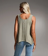 Pieced Stripe Tank Top