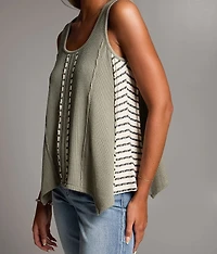 Pieced Stripe Tank Top