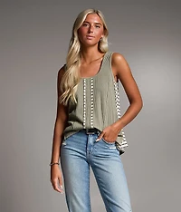 Pieced Stripe Tank Top