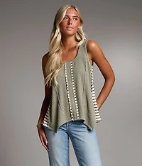 Pieced Stripe Tank Top