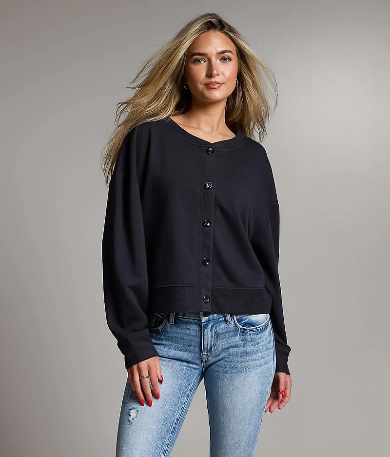 Two Way Washed Cardigan