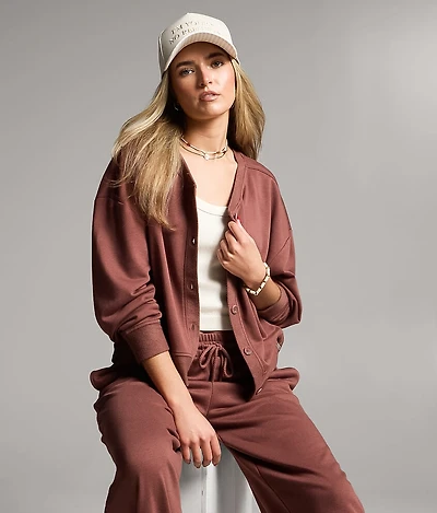 Two Way Washed Cardigan