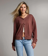 Two Way Washed Cardigan