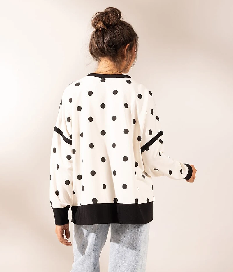 Boundless Edit - Polka Dot Oversized Pullover