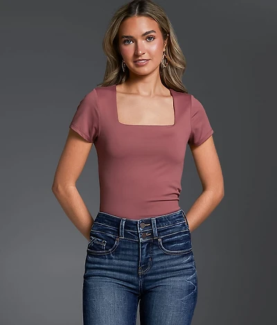 Shaping & Smoothing Square Neck Top