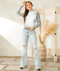 Textured Mock Neck Top