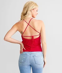 Open Back Mesh Tank Top
