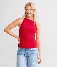 Open Back Mesh Tank Top