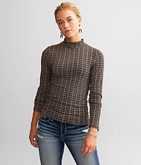 Fitted Mock Neck Top