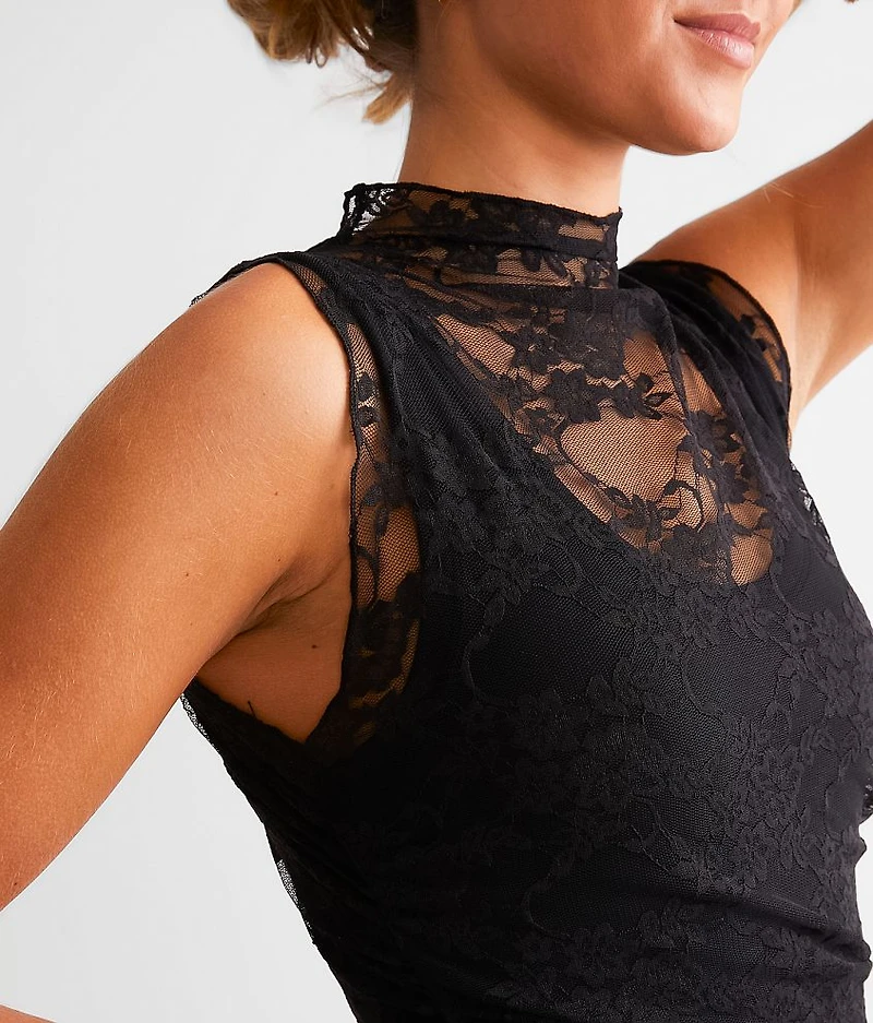Sheer Lace Tank Top