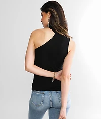 Asymmetrical Cold Shoulder Tank Top