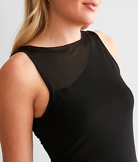 Mesh Overlay Tank Top