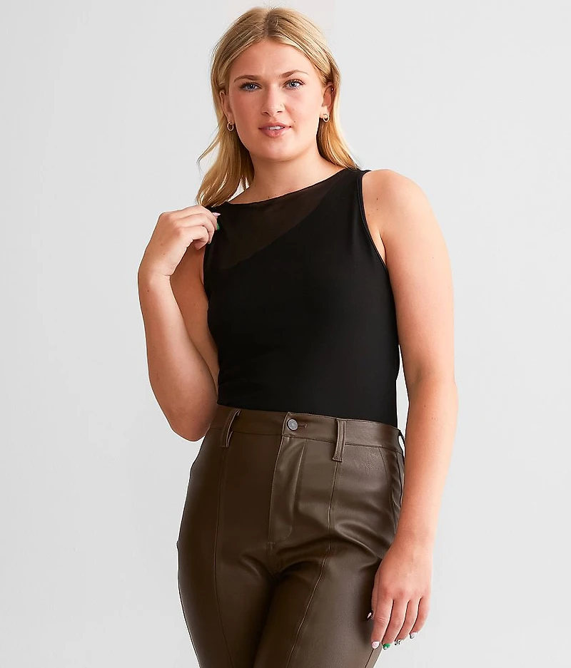 Mesh Overlay Tank Top