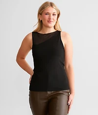 Mesh Overlay Tank Top