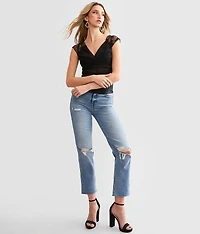 Sheer Floral Lace Top