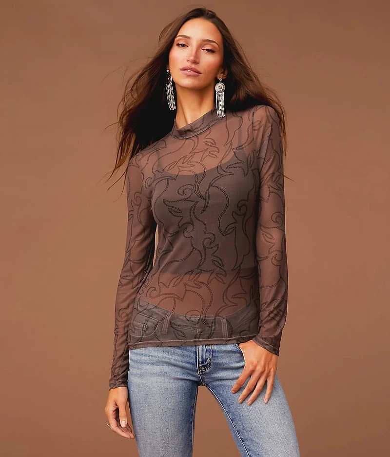 Mesh Boot Stitch Top