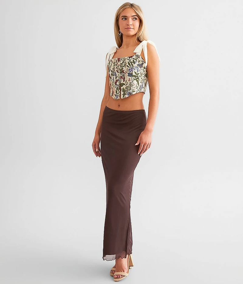Mesh Maxi Skirt