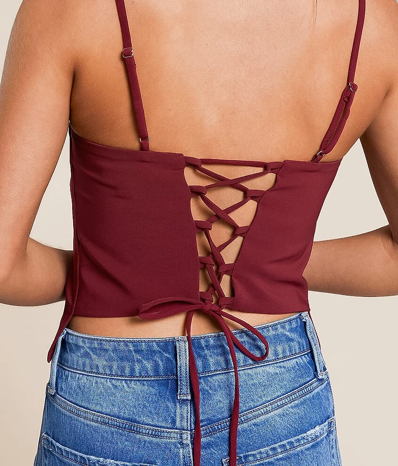 Back Lace-Up Tank Top