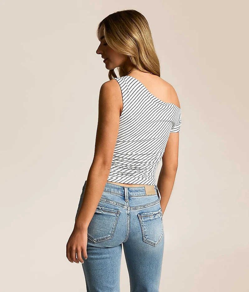 Striped Off The Shoulder Tank Top