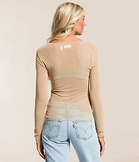 Studded Mesh Top